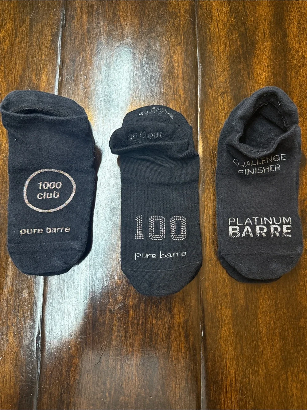 Pure Barre Black Low-Cut Grip Socks Trio
